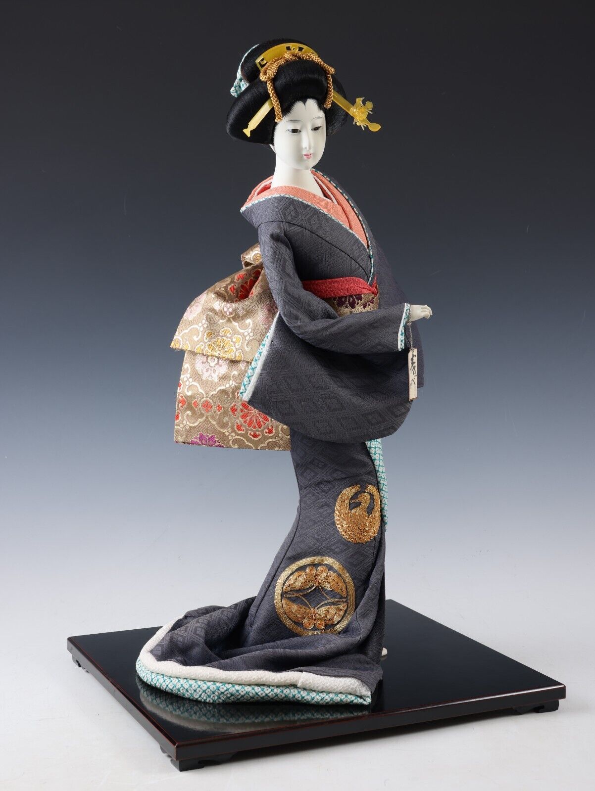 Vintage Japanese Traditional Art Collectible Geisha Doll in Kimono from Showa Era.