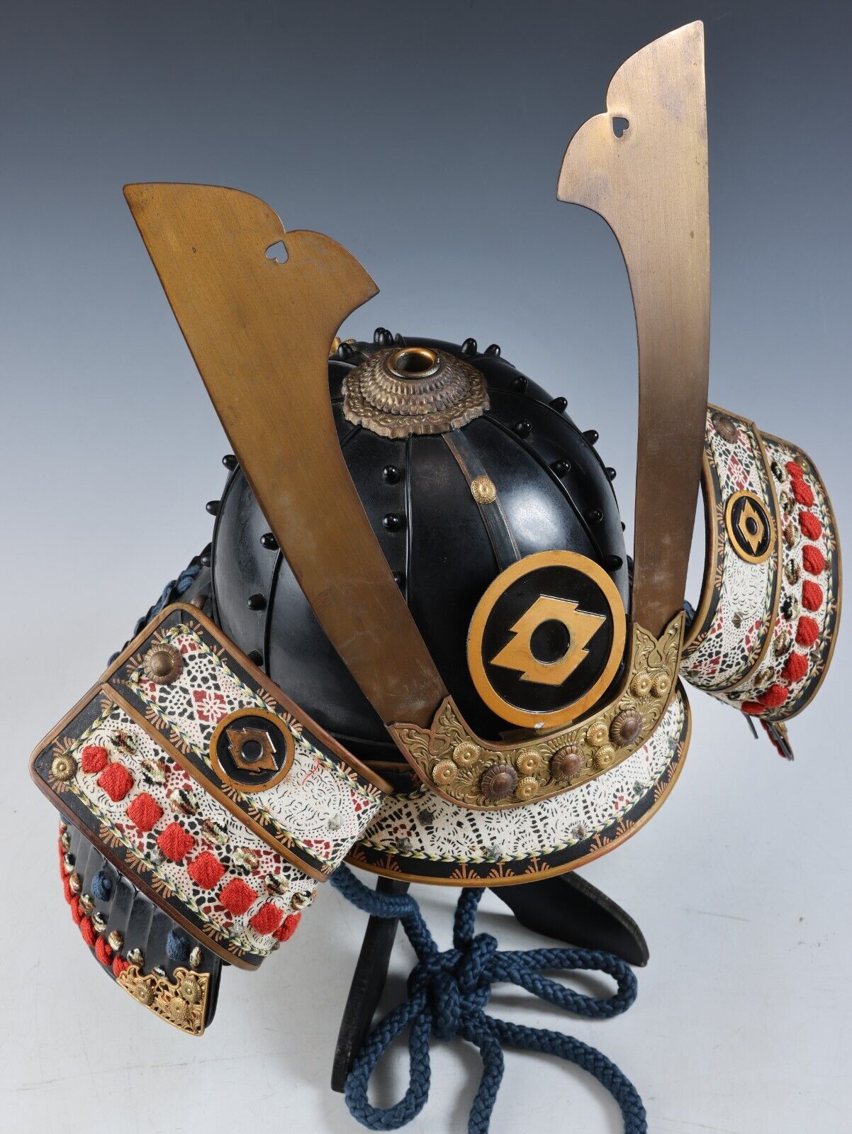 Japanese Heritage Helmet Samurai Headgear Kabuto Collectible Wearable Armor from Showa Era.