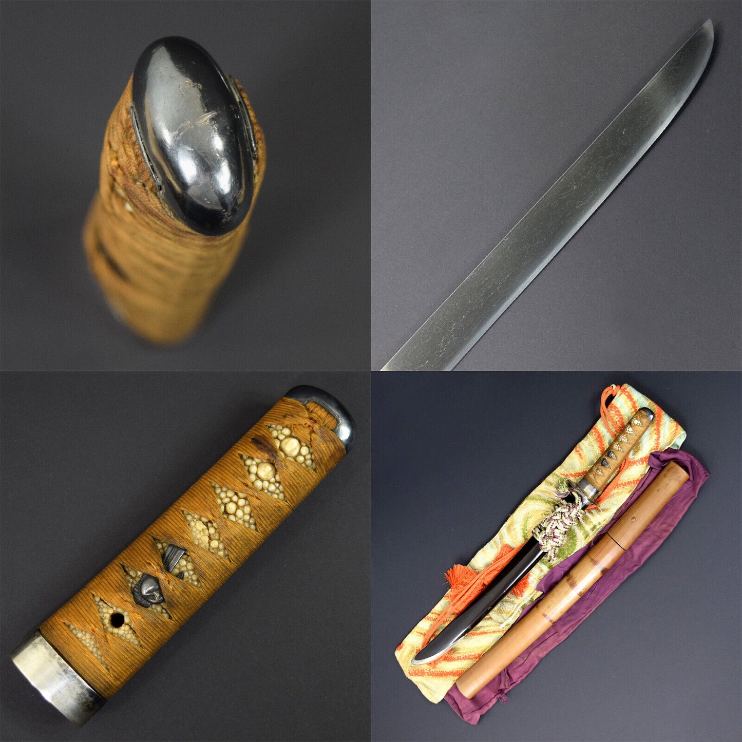 Antique Original Japanese Short Sword Tanto Collectible Samurai Weapon from Muromachi Era.
