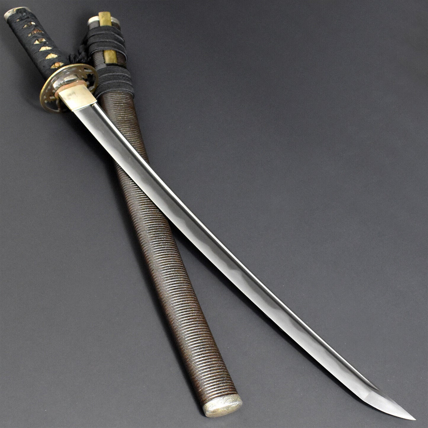 Antique Japanese Samurai Katana Sword Wakizashi Mizuta Samurai Weapon Tamahagane Steel.