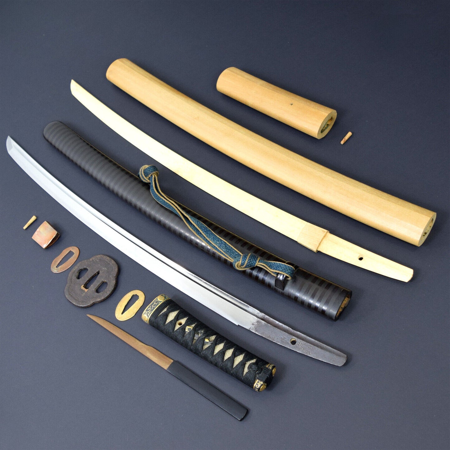 Japanese Authentic Nihonto Wakizashi Sword Certified Samurai Tamahagane Weapon Collectible.