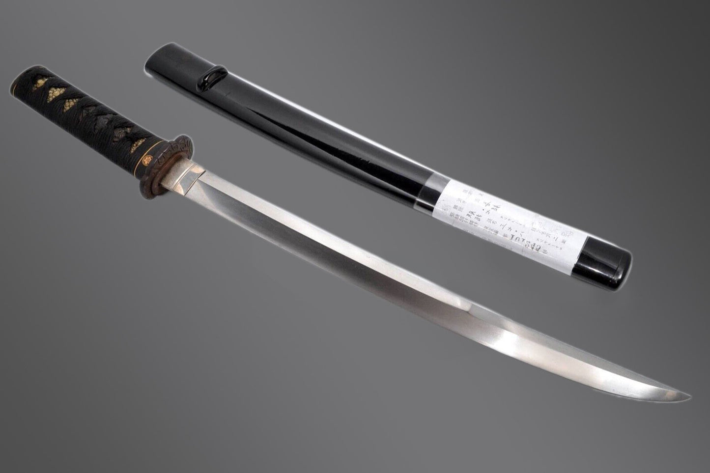 Muromachi Era Original Japanese Vintage Sword Katana Wakizashi Mumei Glaive Blade Samurai Weapon Koshirae Bag Asian Japan.