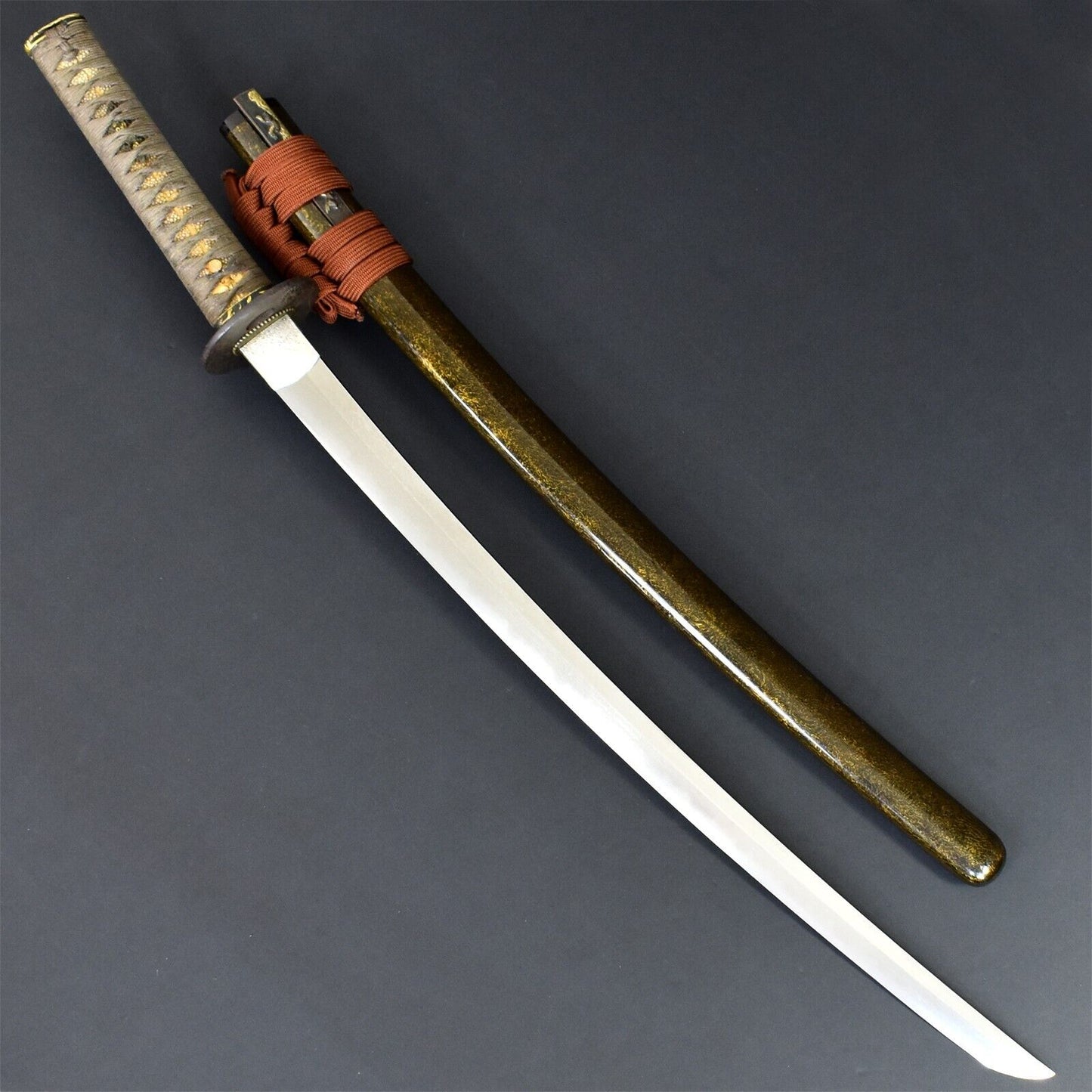 Collectible Authentic Antique Japanese Katana Sword Wakizashi Sadayuki Certified Tamahagane.