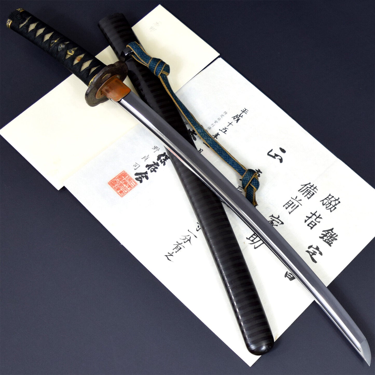 Japanese Authentic Nihonto Wakizashi Sword Certified Samurai Tamahagane Weapon Collectible.