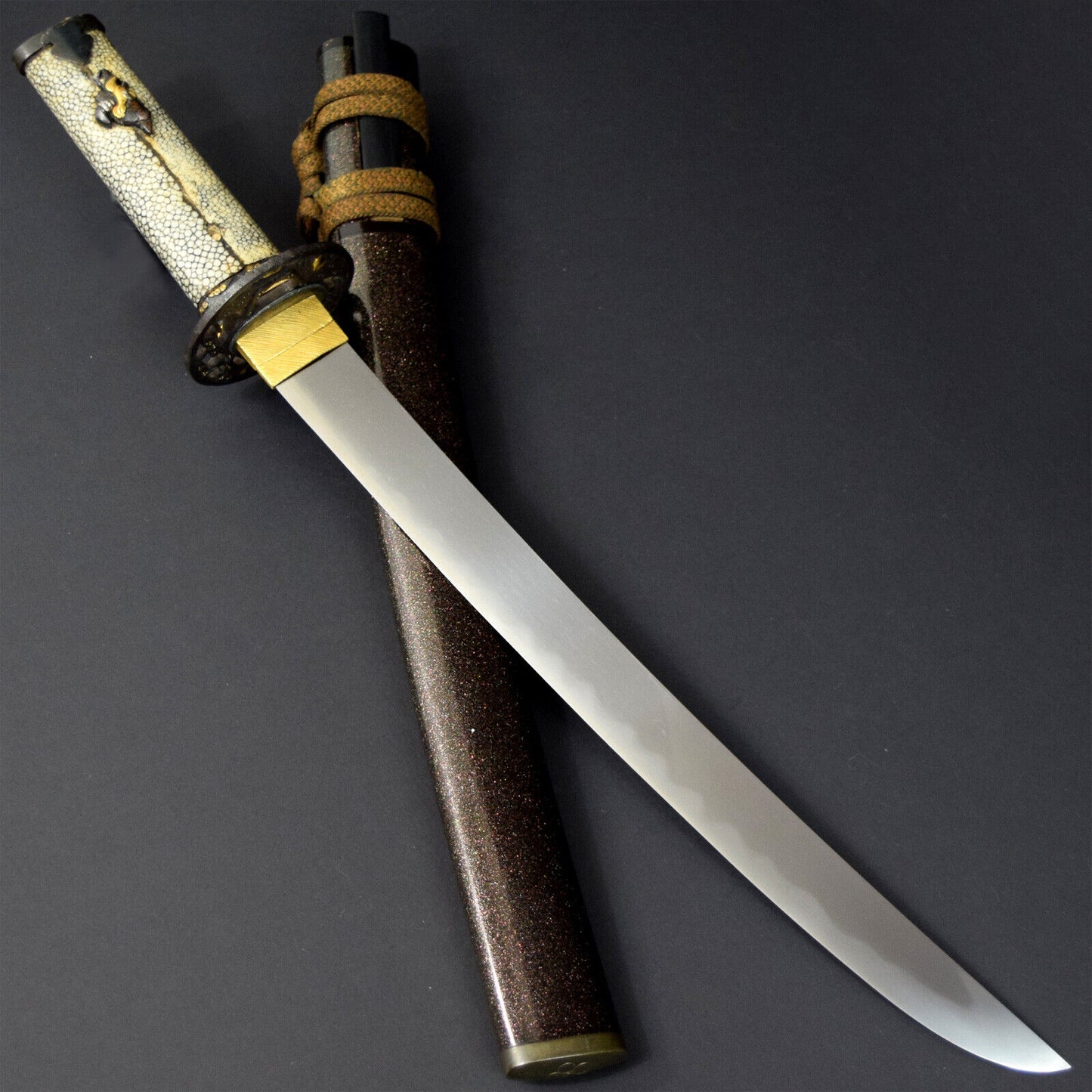 Japanese Katana Wakizashi Sword Authentic Signed Samurai Blade Edo Era Weapon Tamahagane.
