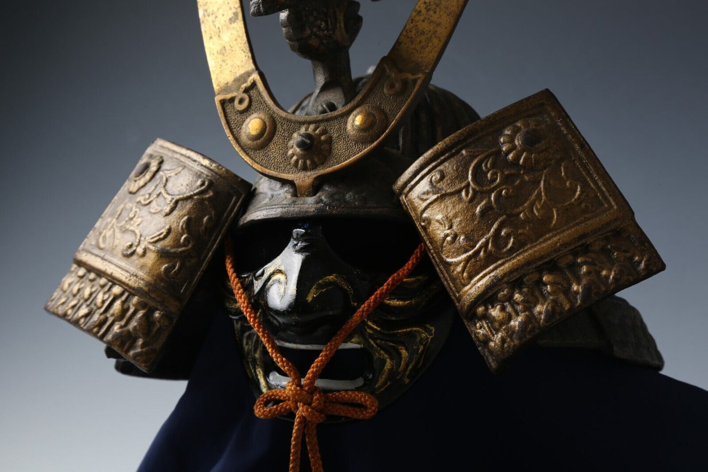 Vintage Samurai Kabuto Helmet - Dragon Japanese Helmet with a Mask