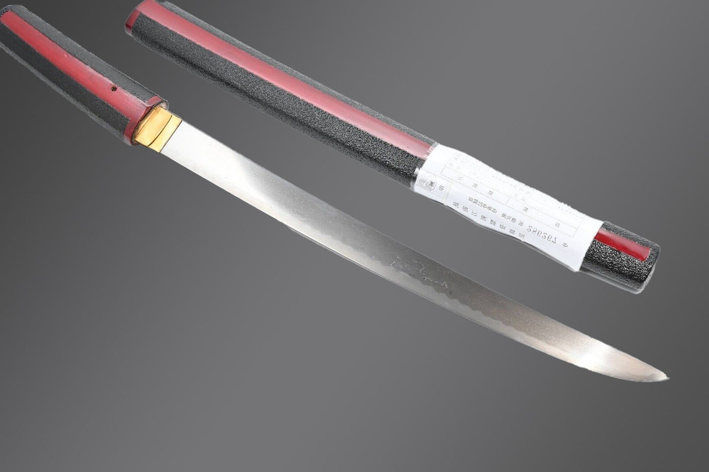 Muromachi Era Unique Ancient Japanese Wakizashi Sword Mumei Blade Rare Saya Vintage Antique Samurai Asian Katana Tamahagane Material.