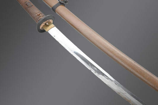 Antique Vintage Japanese Katana Rare Collectible Sword Hiromitsu Old Retro Gunto Koshirae Samurai Asian Original Unique Weapon.